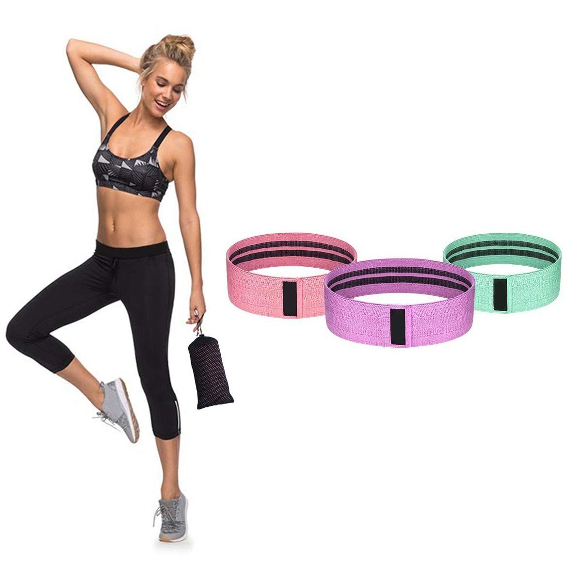3PCS Unisex Booty Bands Set Non-slip - LivingLuxuryBoutique