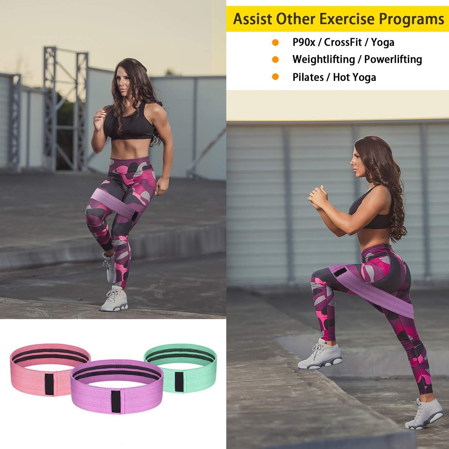 3PCS Unisex Booty Bands Set Non-slip - LivingLuxuryBoutique