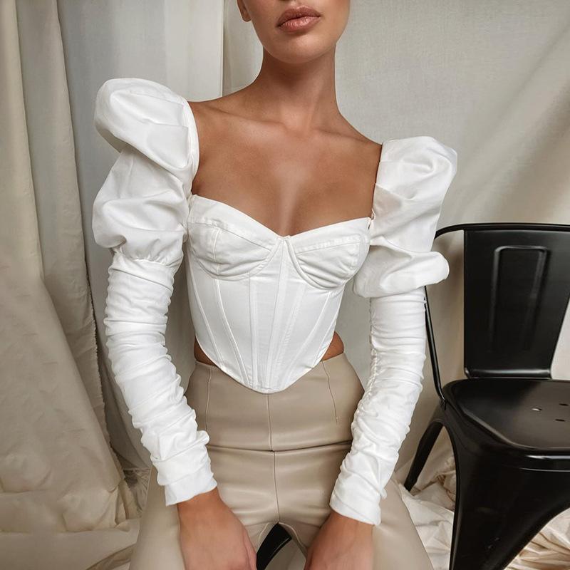 Elegant Croped Corset Top - LivingLuxuryBoutique