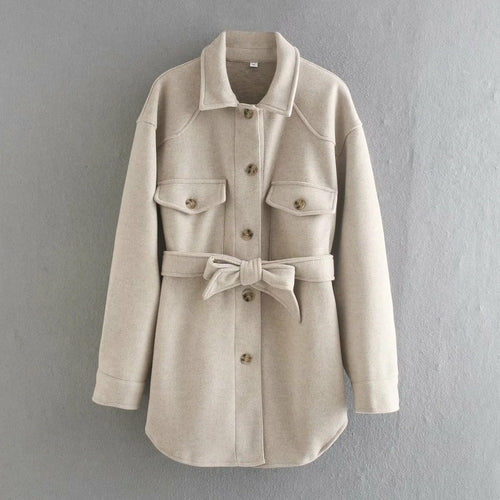 Single-breasted Woolen Coat - LivingLuxuryBoutique