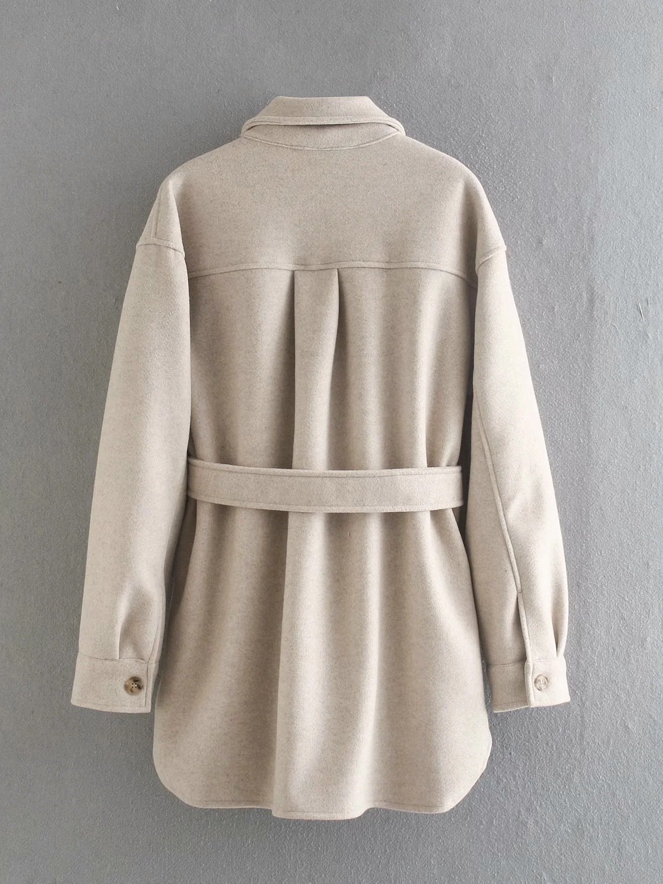 Single-breasted Woolen Coat - LivingLuxuryBoutique