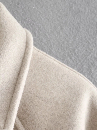 Single-breasted Woolen Coat - LivingLuxuryBoutique