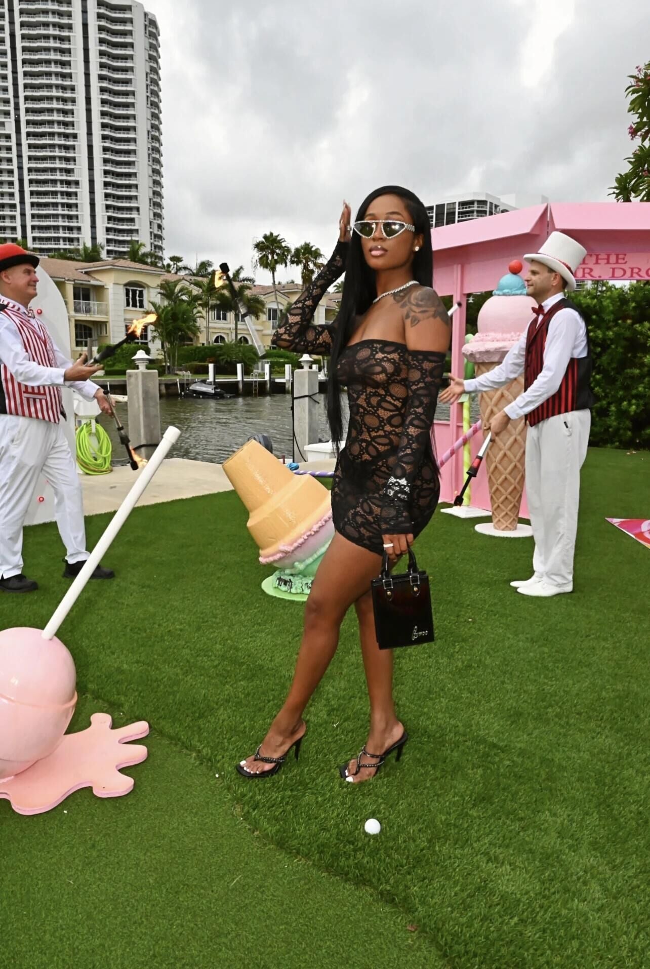 Mesh See-through Dress with Underpants