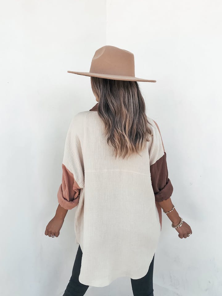 Multi-Color Mosaic Long Sleeve Cardigan Shirt