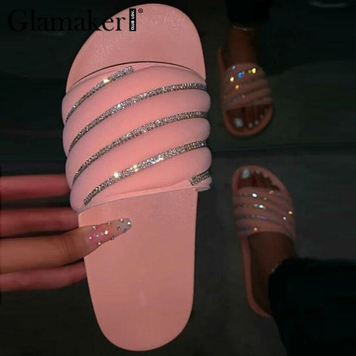 Barbie Pink Glitter Rhinestone Shoes - LivingLuxuryBoutique