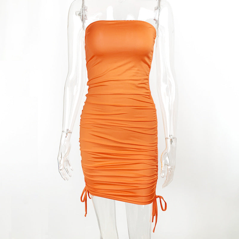 Ruffle Tube Top Dress