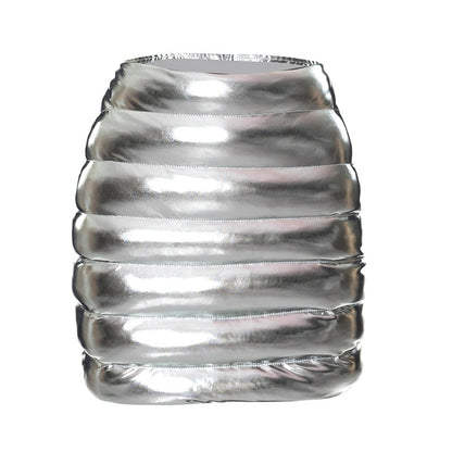 Women Clothing 2022 Summer Semi Cotton Waterproof Invisible Zipper Personalized Elastic Band Skirt