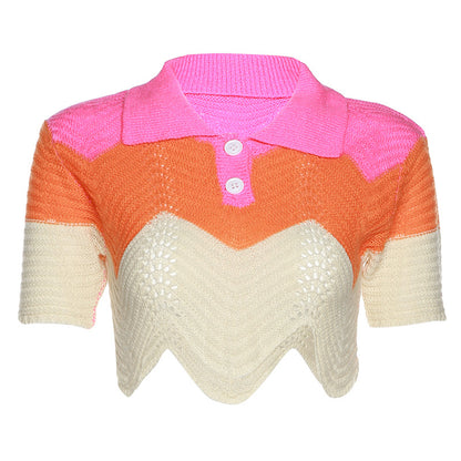 Multi-Color Slim-Fit Hip  Crochet Set