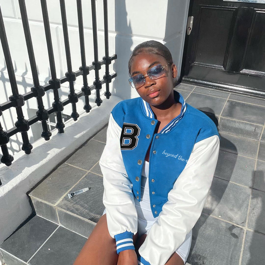 Lets Play Ball Crop Jacket - LivingLuxuryBoutique