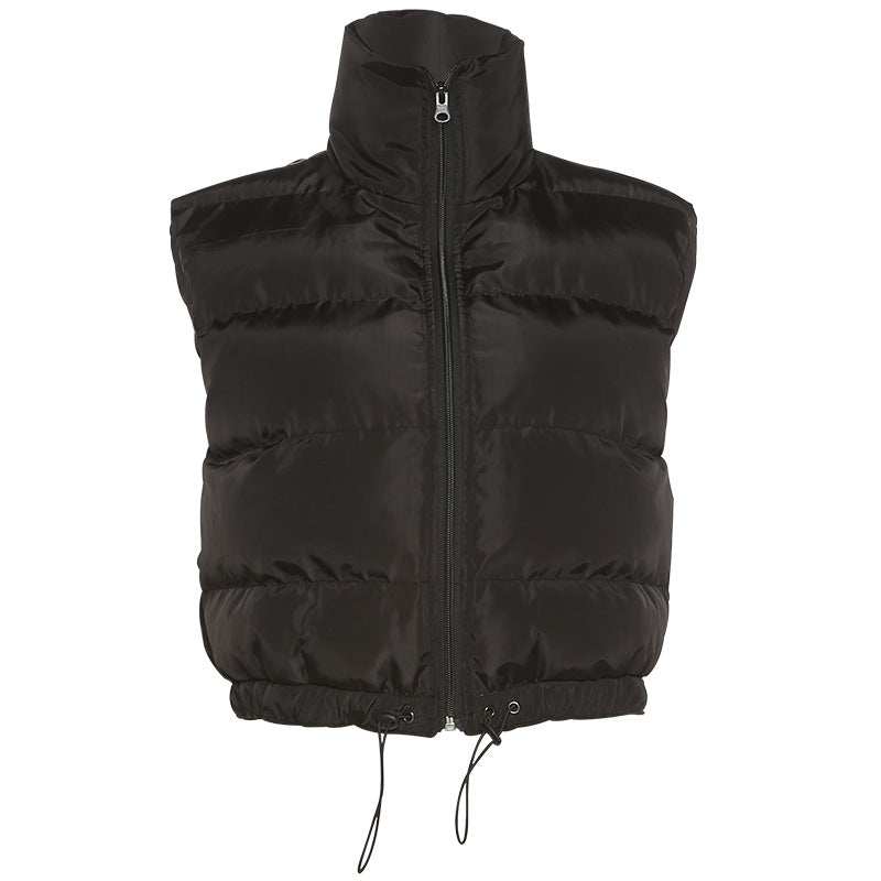 Crop Puffer Vest - LivingLuxuryBoutique