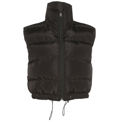 Crop Puffer Vest - LivingLuxuryBoutique